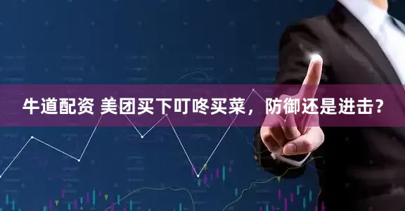 牛道配资 美团买下叮咚买菜，防御还是进击？